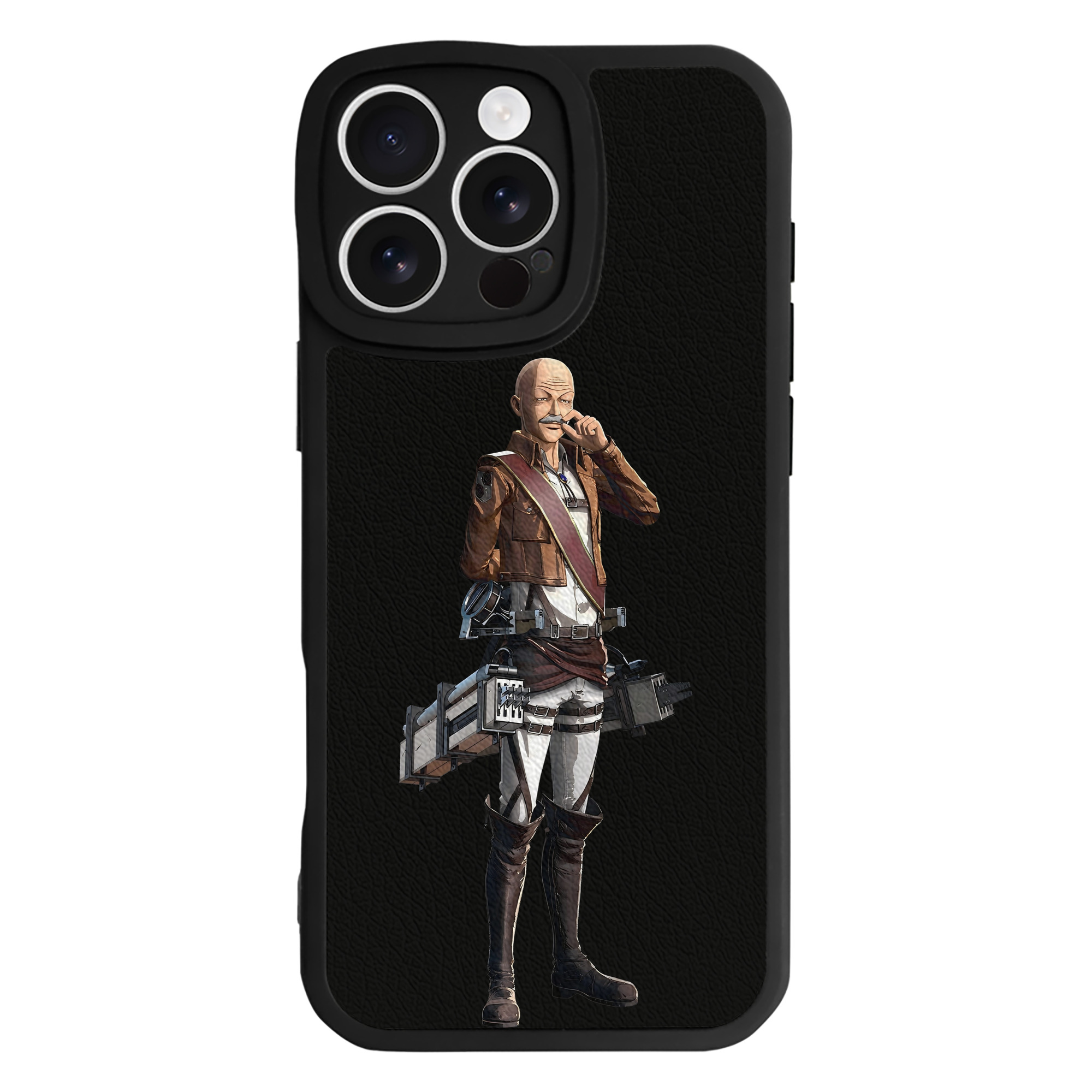 （画像用） 進撃の巨人 ドット·ピクシス Attack on Titan Dot Pixis 【iPhone 16シリーズ対応】シリコンスマホケース（レザー調） 材質：シリコン